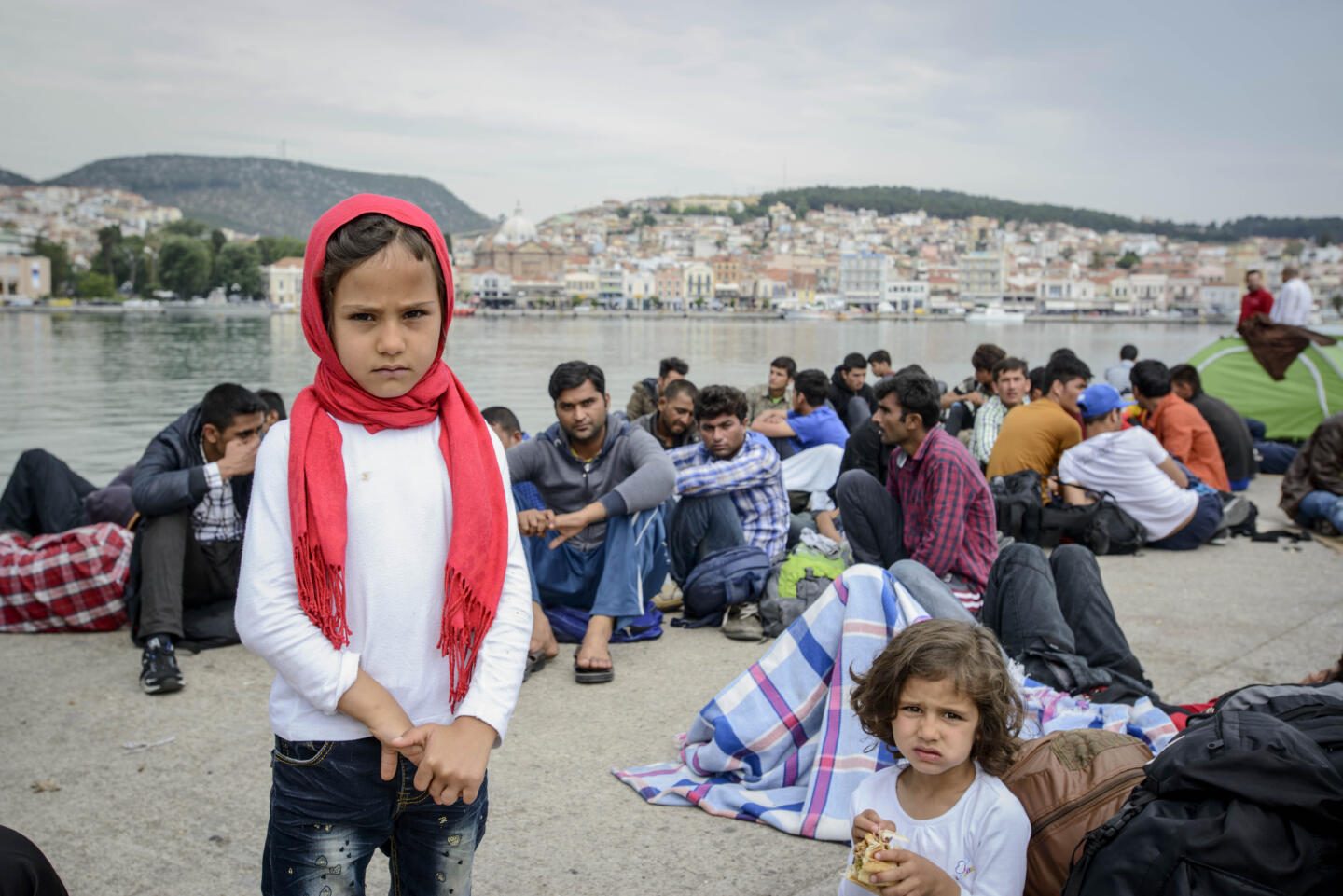 2015, June, Greece, Mylitini, Island, Médecins du Monde. migrants, harbour