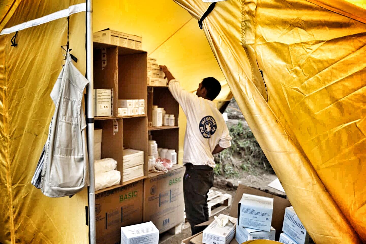Setting Up the Mobile Unit in Golche, Nepal